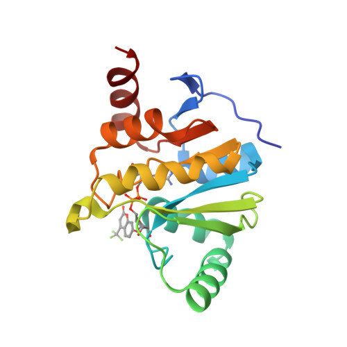8GIA Crystal structure of SARS-CoV-2 (Covid-19) Nsp3 macrodomain in complex with TFMU-ADPr